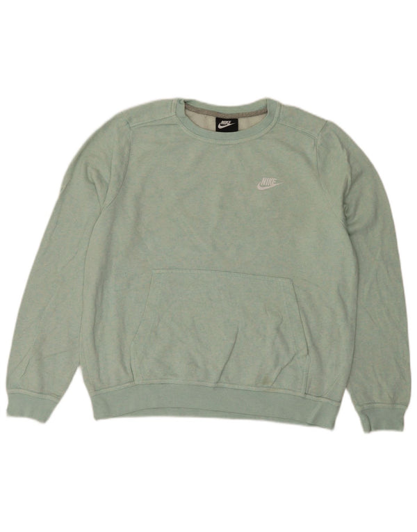 Pulover NIKE pentru femei, UK 14, bumbac albastru mediu