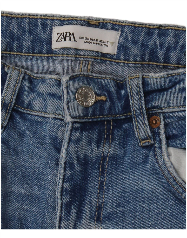 Blugi tăiați pentru damă Zara EU 38 Mici L28 L25 Albastru