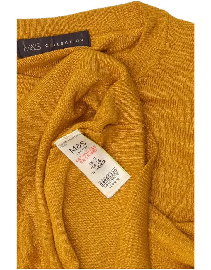 Pulover cardigan supradimensionat pentru femei Marks & Spencer UK 8 Small Yellow