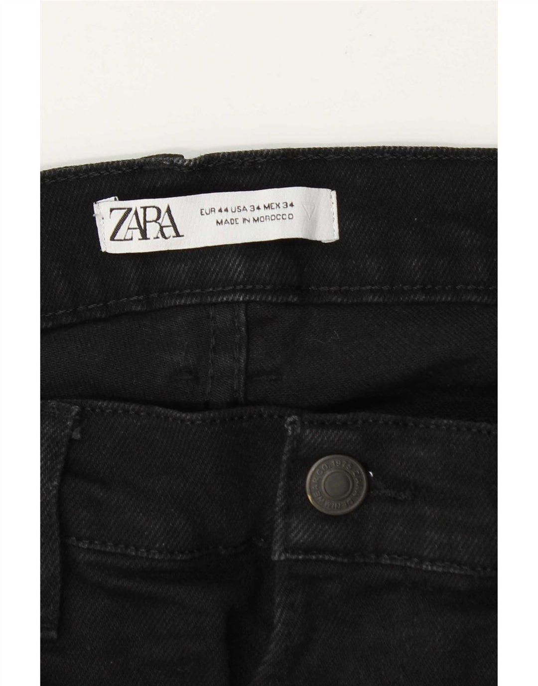 Blugi slim pentru bărbați Zara EU 44 Large W34 L31 Negri