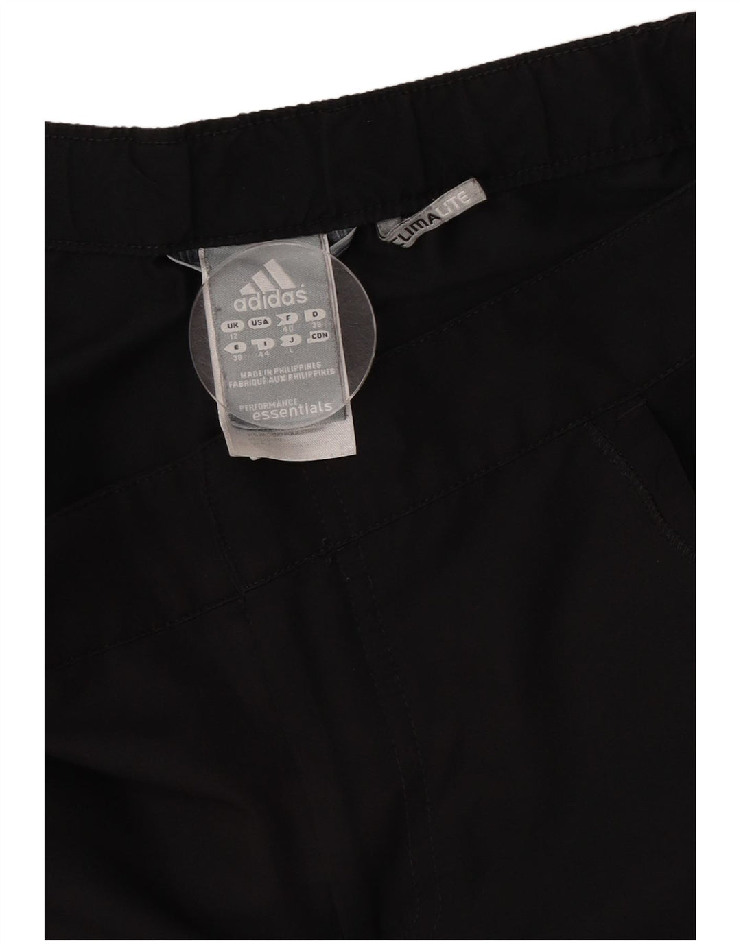 Pantaloni scurți sport Climalite Adidas pentru femei UK 12 Poliester mediu negru