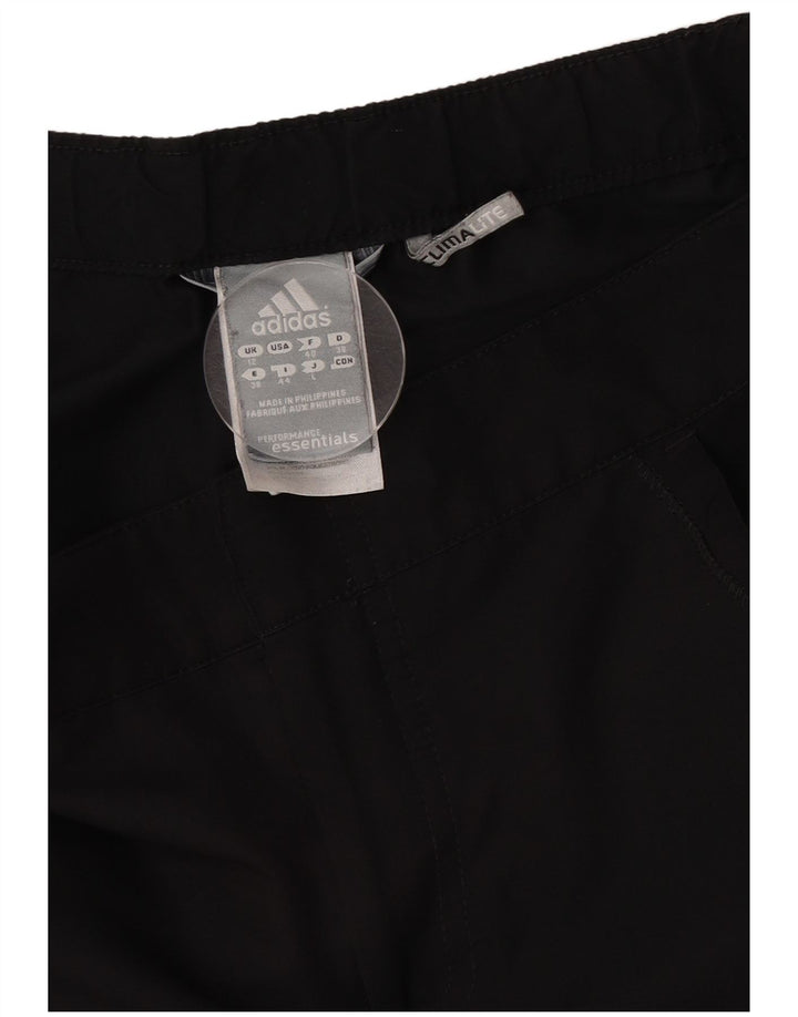 Pantaloni scurți sport Climalite Adidas pentru femei UK 12 Poliester mediu negru