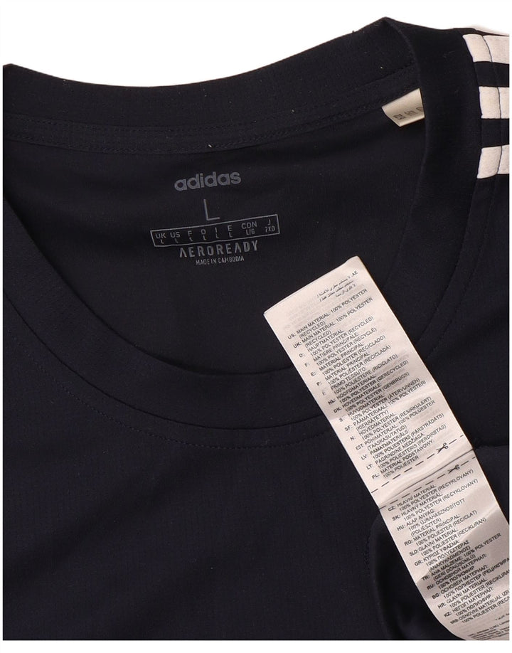 Tricou pentru bărbați Adidas Aeroready Top mare poliester bleumarin