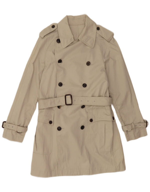 Trench Bărbați Mauro Grifoni IT 48 Bumbac Alb Murat Mediu