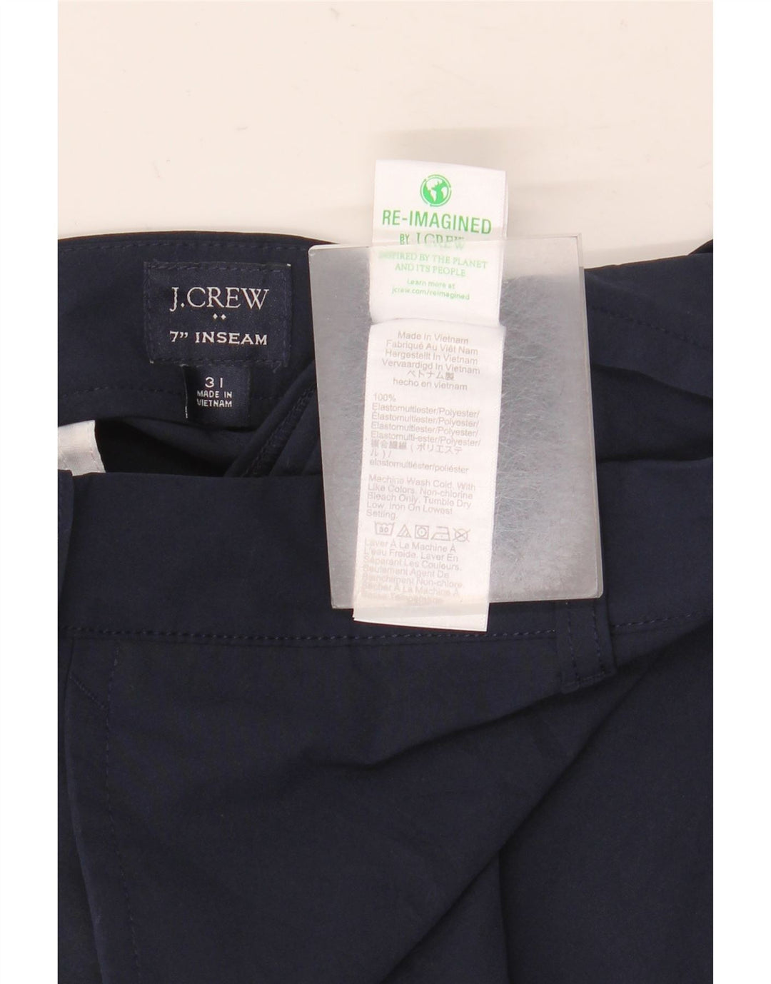 Pantaloni scurți chino pentru bărbați J. Crew W31 Poliester bleumarin mediu