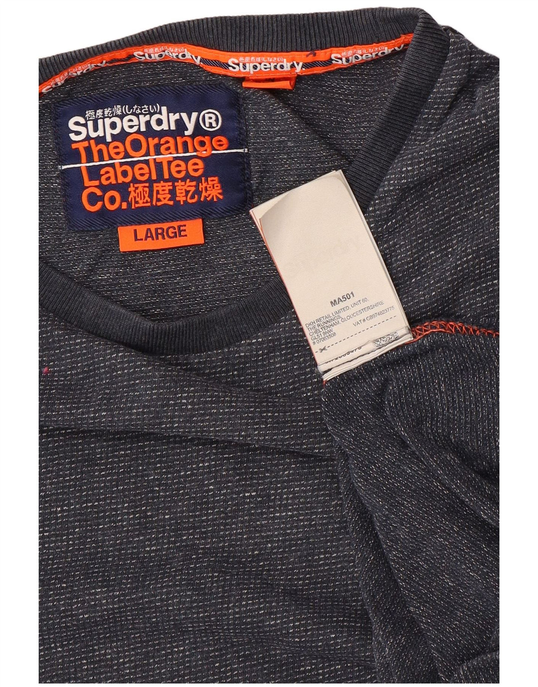 Tricou Superdry pentru bărbați Top mare din bumbac bleumarin