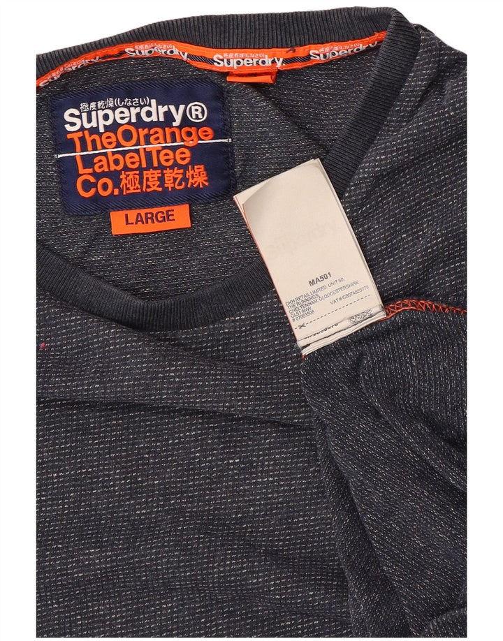 Tricou Superdry pentru bărbați Top mare din bumbac bleumarin