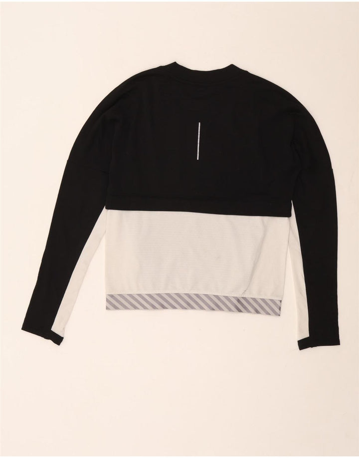 Top de alergare Nike pentru femei cu mânecă lungă UK 6 XS, negru, poliester