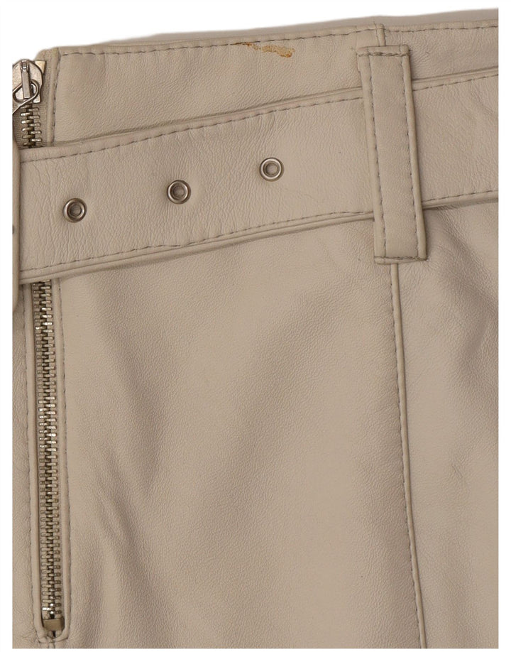 Fusta din piele pentru femei VINTAGE IT 44 Medium W28 Piele gri