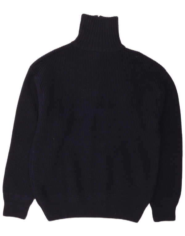 Pulover pentru bărbați Rhode Island, cu fermoar, cu gât, 2XL, lână bleumarin