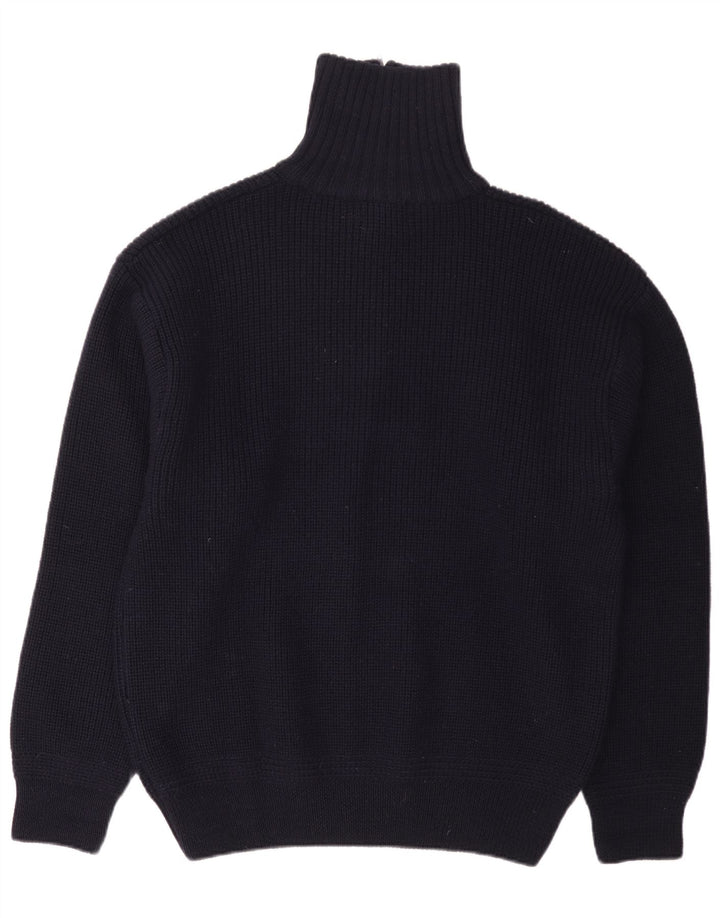 Pulover pentru bărbați Rhode Island, cu fermoar, cu gât, 2XL, lână bleumarin
