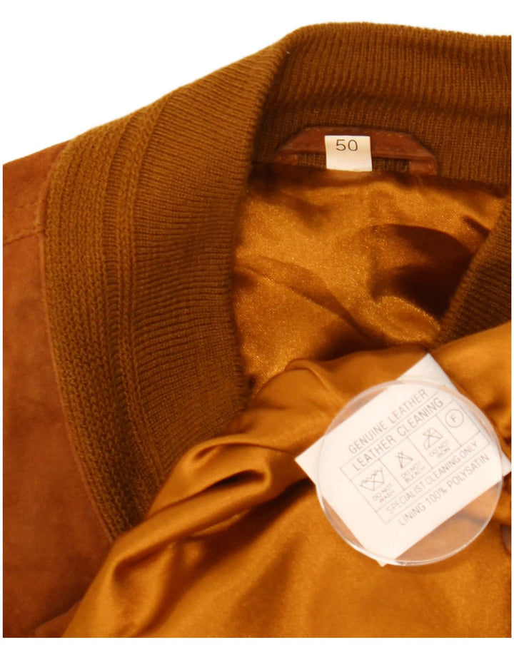 Bomber Vintage pentru bărbați din piele intoarsa IT 50 Large Brown