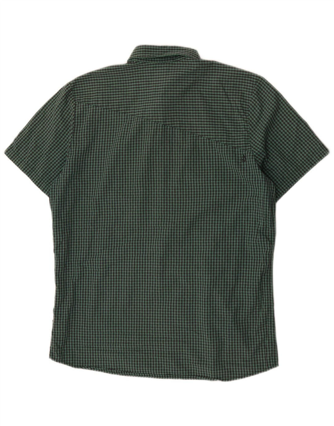 Cămașă cu mânecă scurtă pentru bărbați Volcom Modern Fit, din bumbac verde vichy