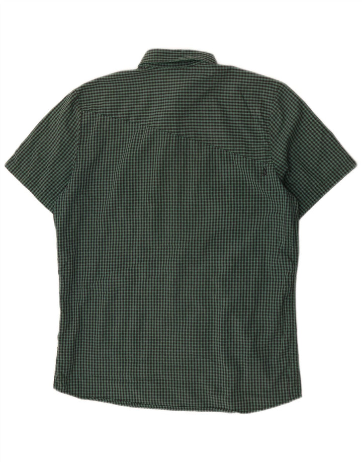 Cămașă cu mânecă scurtă pentru bărbați Volcom Modern Fit, din bumbac verde vichy