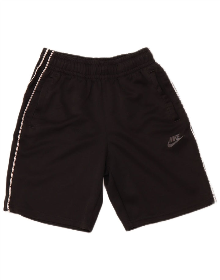 Pantaloni scurți sport grafic NIKE pentru băieți 12-13 ani, mari, negru, poliester