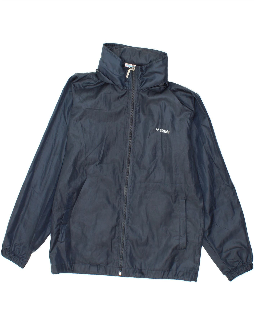 BRUGI Boys Rain Jacket 9-10 Years Navy Blue Vintage Brugi and Second-Hand Brugi from Messina Hembry 