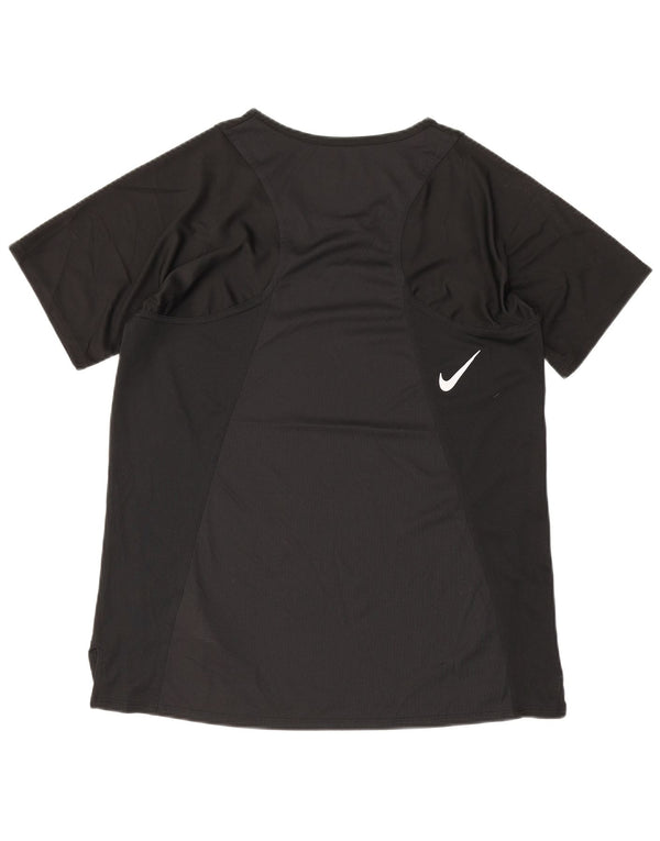Tricou Nike Dri Fit pentru femei Top UK 10 Small Negru Poliester