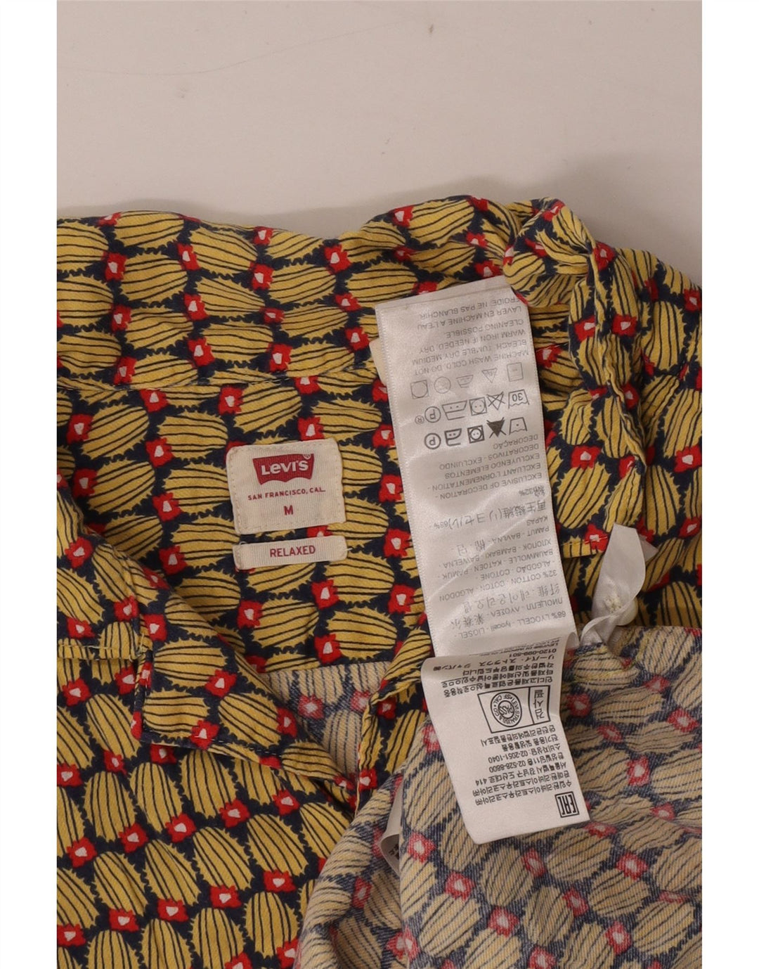 Cămașă cu mânecă scurtă Levi's pentru bărbați, galben mediu Lyocell