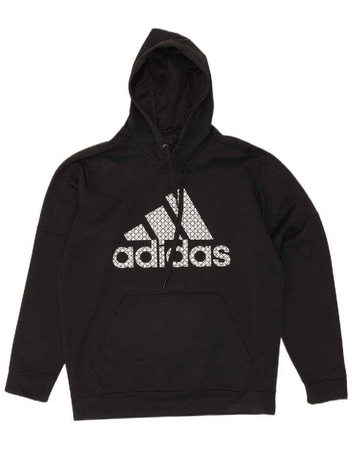 Adidas Climawarm Graphic Hoodie Pulover mare, negru, poliester