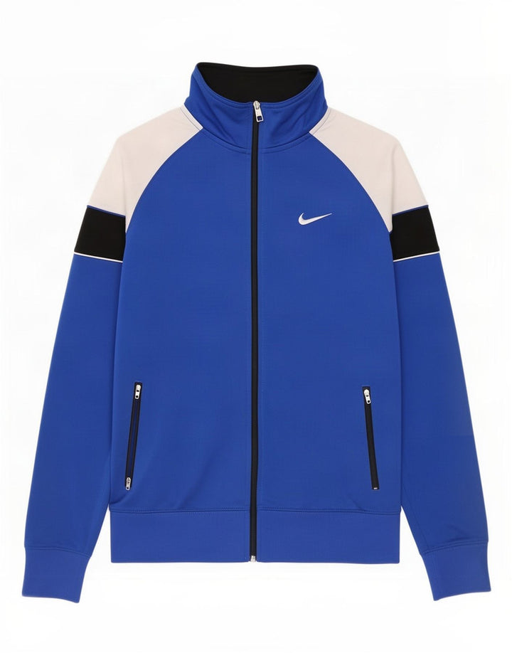 Jachetă de trening pentru bărbați Nike, albastru mediu, poliester bloc de culoare
