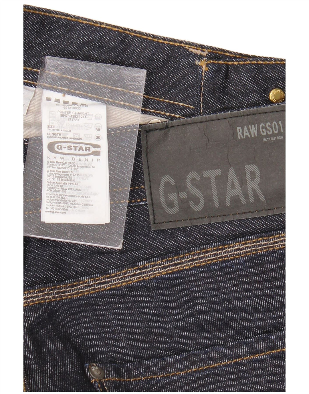 G-STAR Blugi pentru bărbați drepte L30 L30 Bumbac bleumarin