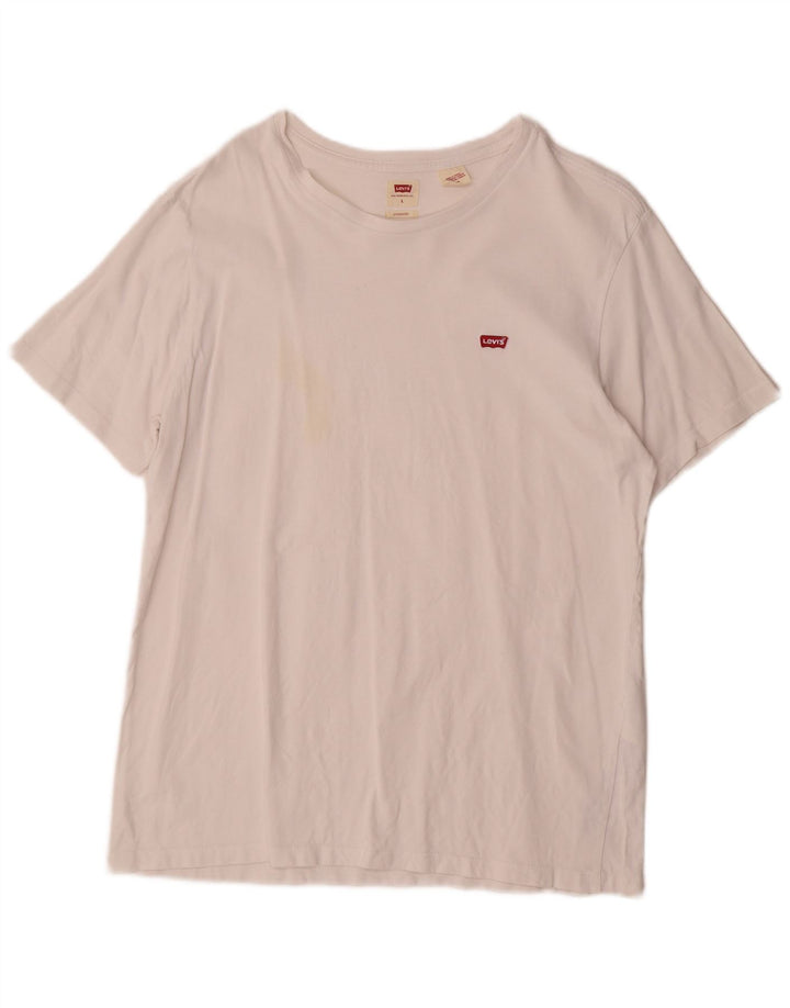 Tricou standard pentru bărbați Levi's Top mare din bumbac alb