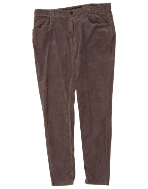 Marks & Spencer Pantaloni skinny din velur pentru femei UK 16 Large W32 L28 Gri