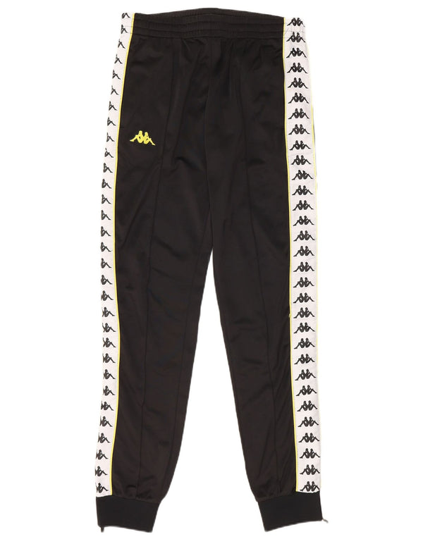 Pantaloni de trening cu grafică pentru bărbați Kappa Pantaloni de jogging mici, negru, color block