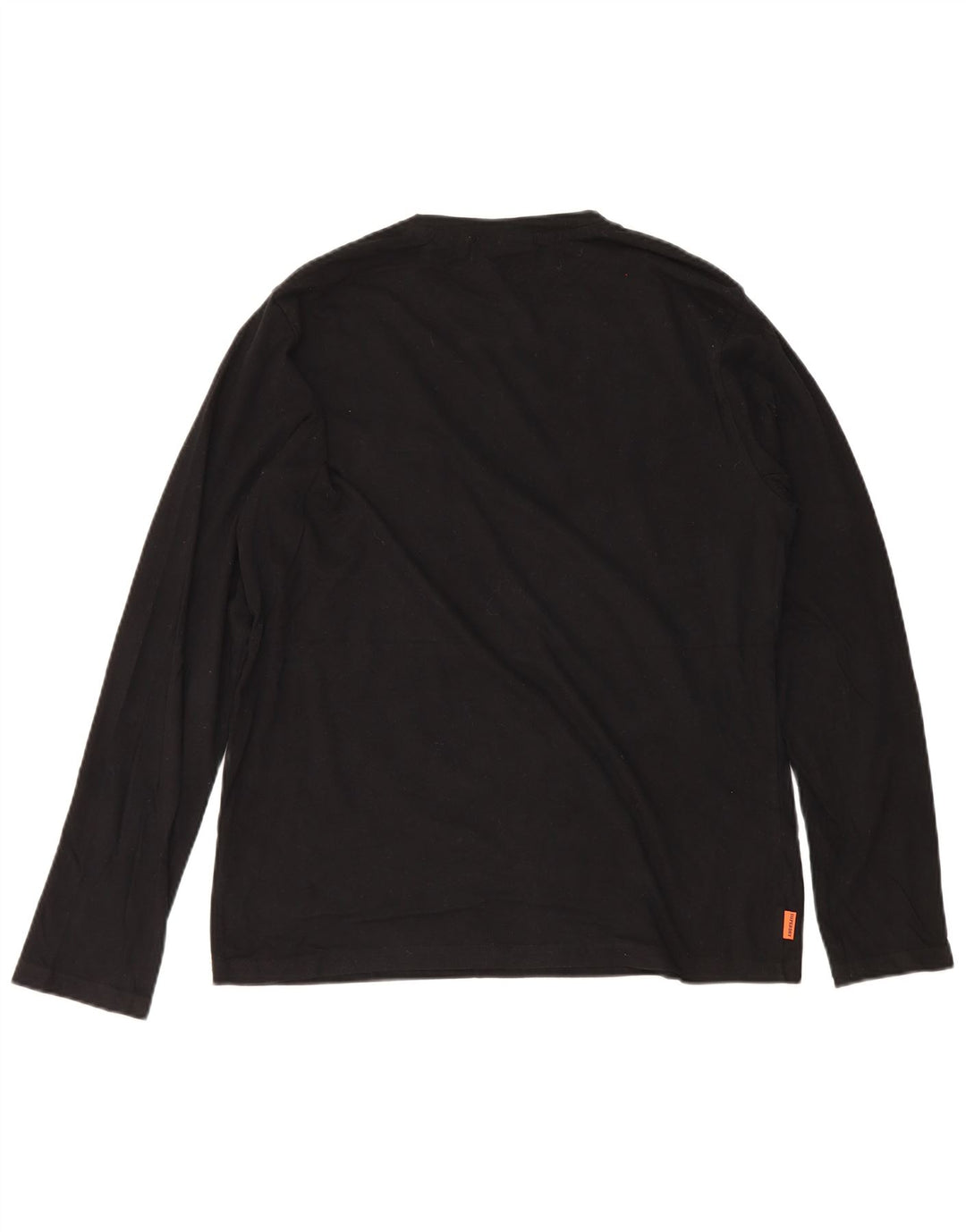 Top pentru bărbați Superdry cu mânecă lungă 2XL, bumbac negru