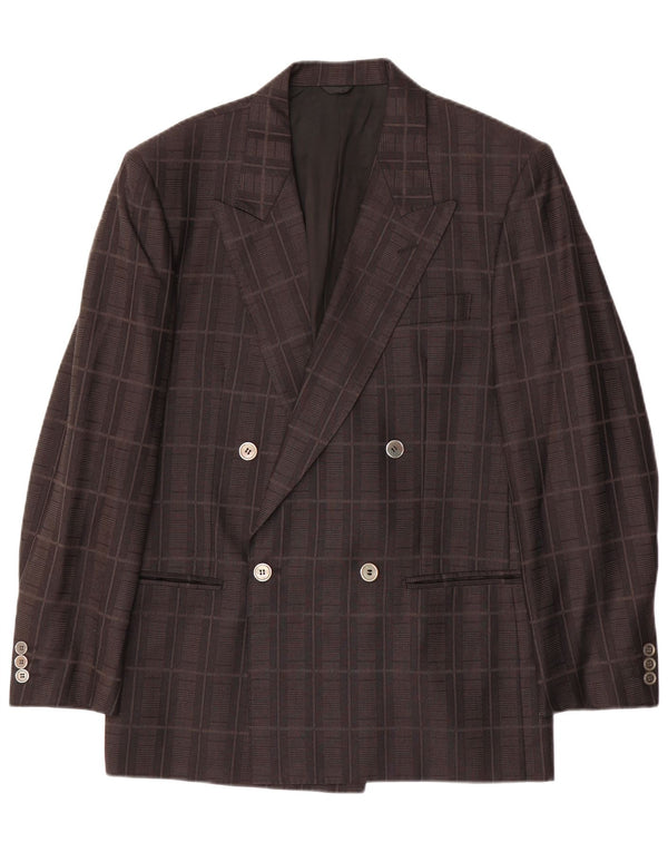 Jachetă pentru bărbați POLICARPO, cu ajustare normală, IT 48 Medium Black Check