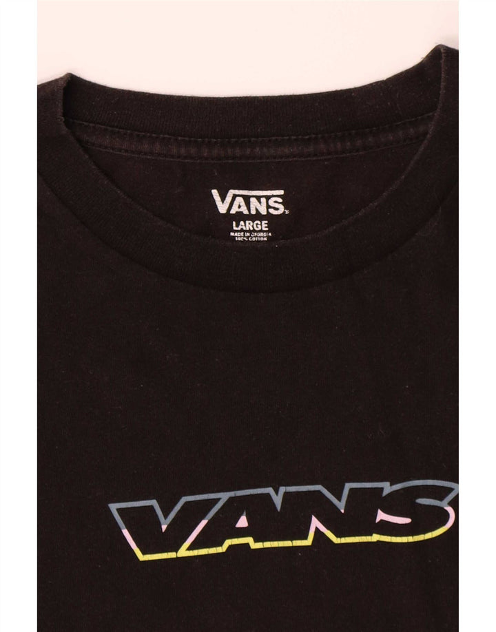Tricou grafic Vans pentru bărbați Top mare din bumbac negru