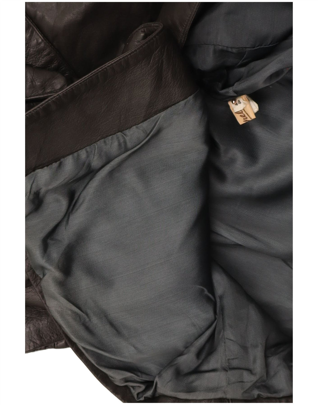 VINTAGE Womens Leather Jacket IT 44 Medium Black Leather