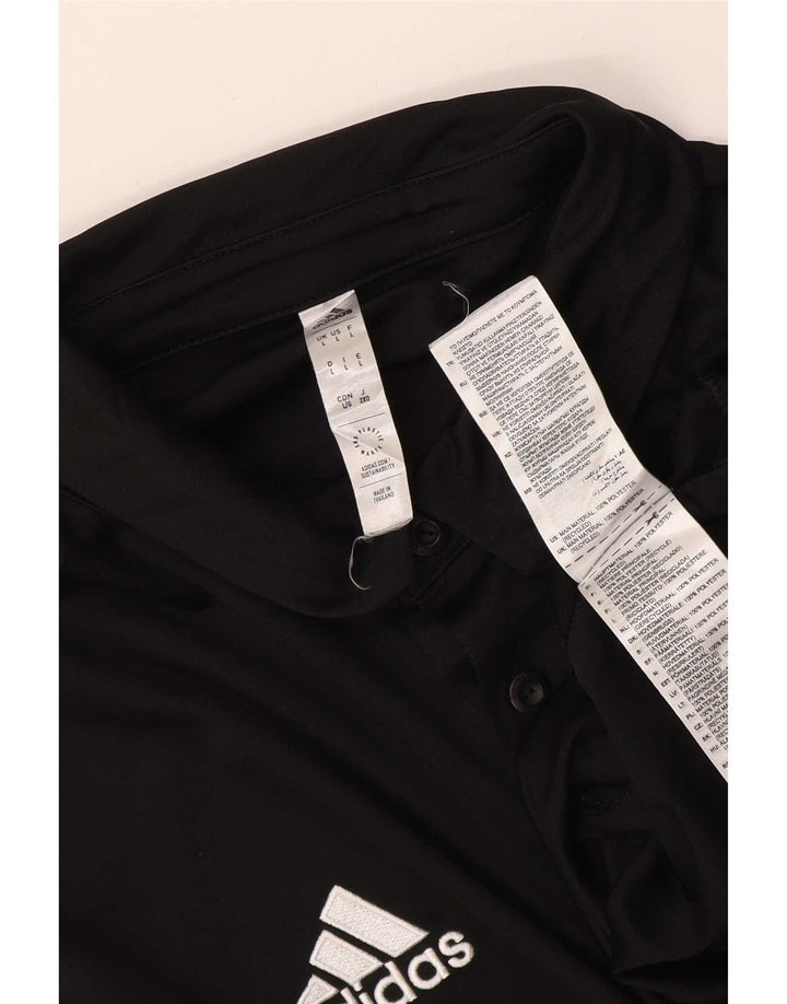 Tricou polo Adidas Aeroready pentru bărbați, mare, negru, poliester