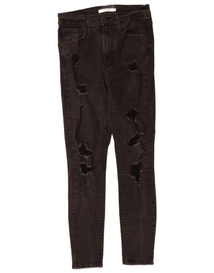 Blugi super skinny pentru femei Mile High Distressed L28 L26 bumbac negru