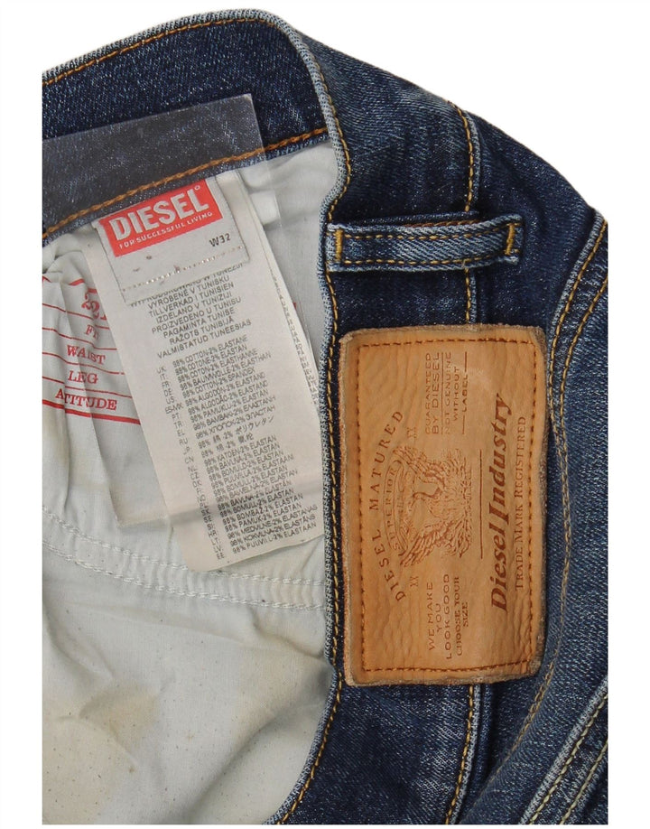 DIESEL Blugi Drepți Bărbați W32 L33 Bumbac Albastru