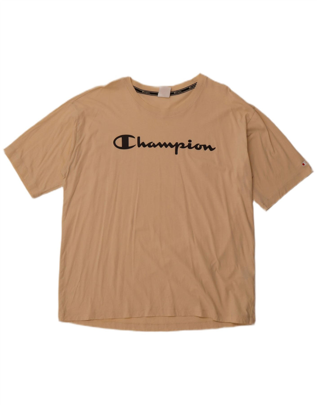 Tricou grafic pentru femei CHAMPION Top UK 20 2XL Bej Bumbac