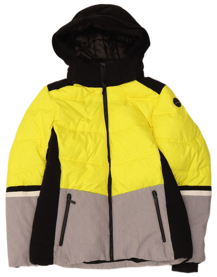 Jachetă căptușită cu glugă pentru bărbați Icepeak UK 38 Medium Yellow Colorblock