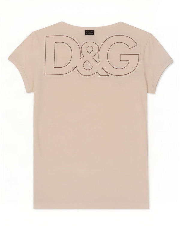 Tricou grafic Dolce & Gabbana pentru femei Top UK 4 XS Alb