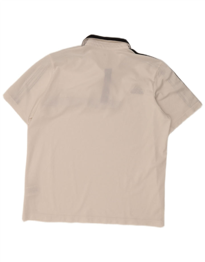 Tricou polo ADIDAS Climalite pentru bărbați XL, alb, poliester color bloc