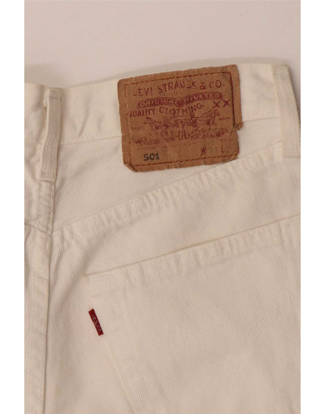 Pantaloni scurti Levi's 501 Denim W27 Small White