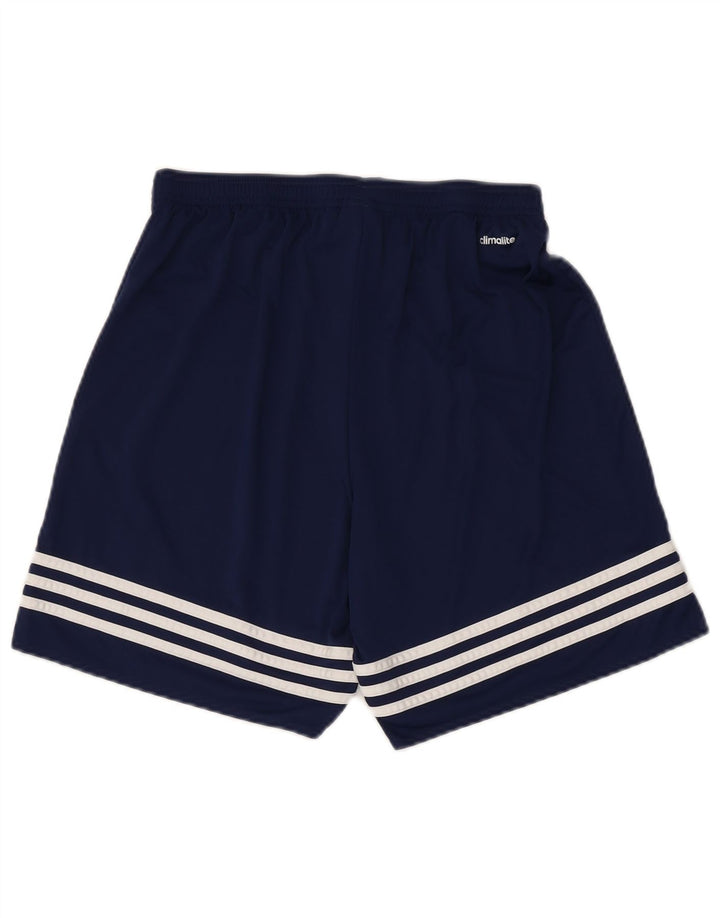 Pantaloni scurți sport pentru bărbați Adidas Climalite, poliester mediu bleumarin