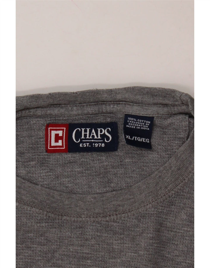 CHAPS Mens Top Long Sleeve XL Grey Cotton Vintage Chaps and Second-Hand Chaps from Messina Hembry 