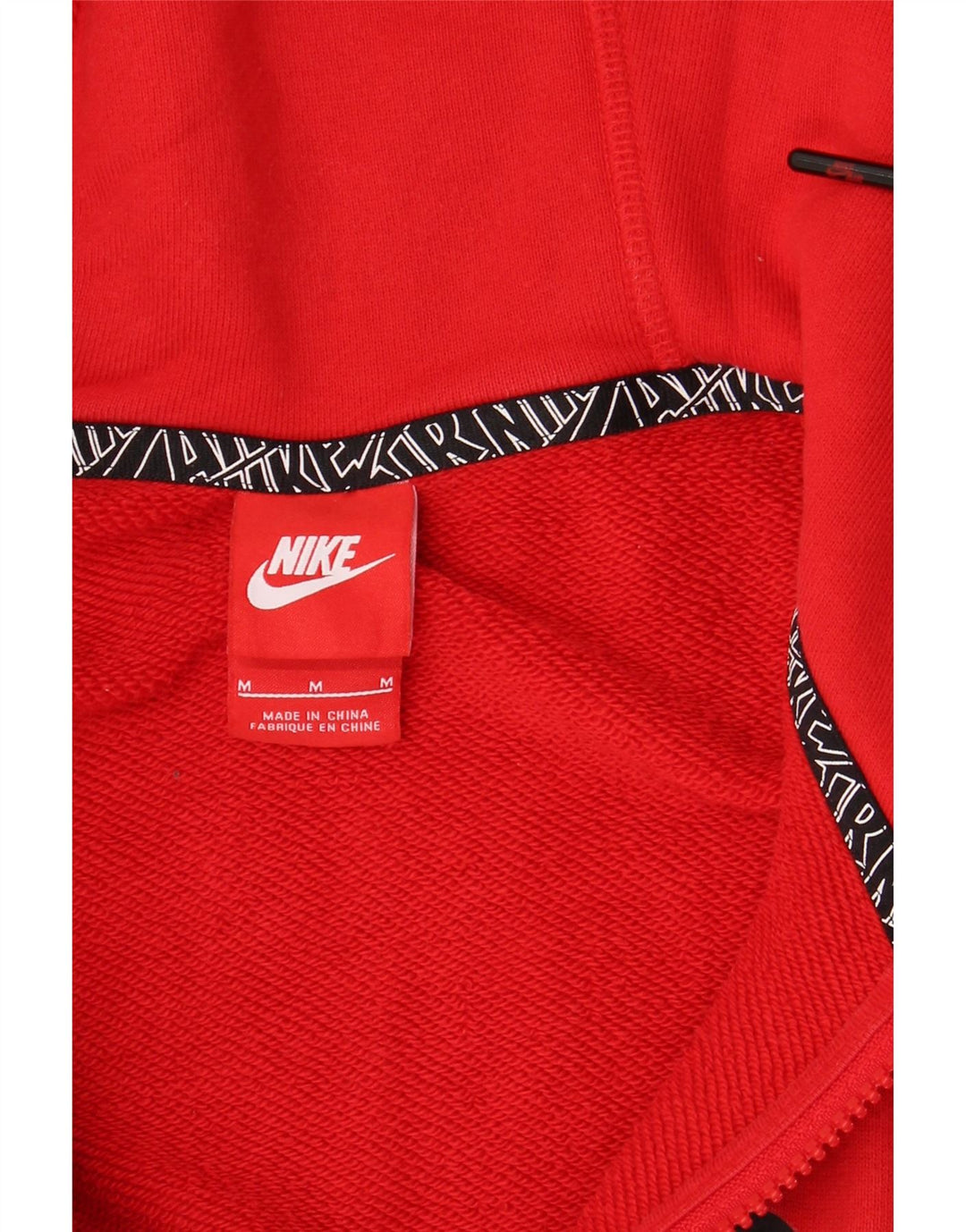 Pulover NIKE Graphic Zip pentru bărbați, bumbac roșu mediu
