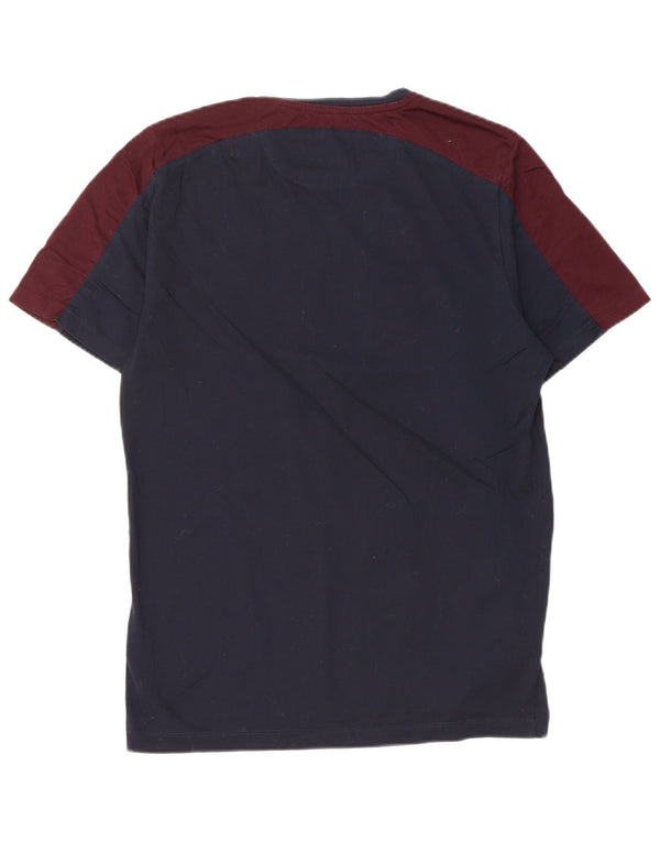 Tricou pentru bărbați Reiss Top mic, bleumarin, bumbac color bloc
