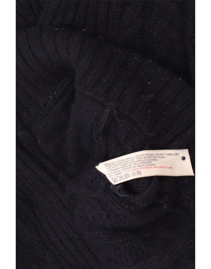 Pulover cardigan pentru bărbați Fat Face Lână albastru bleumarin mediu
