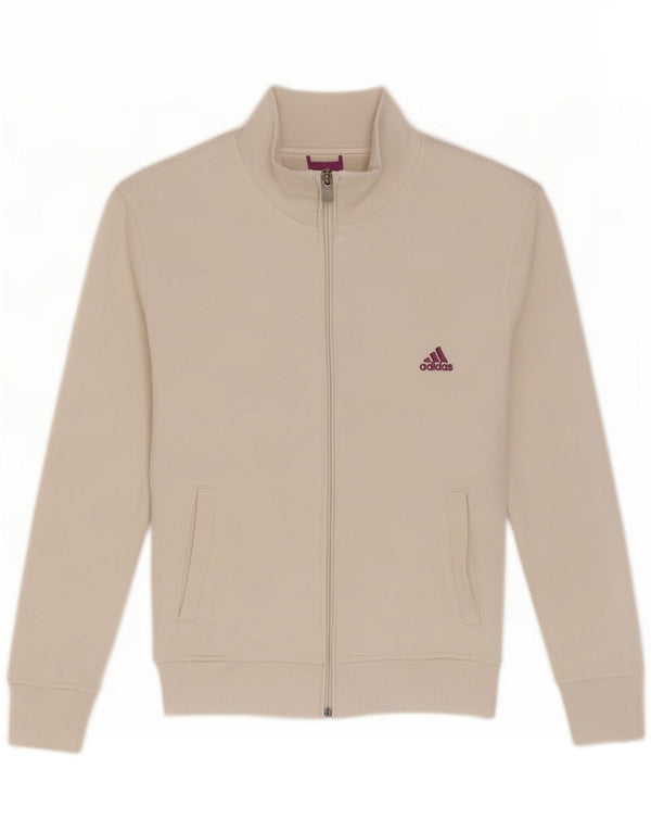 Jachetă de top pentru trening Adidas pentru femei UK 14 Medium White