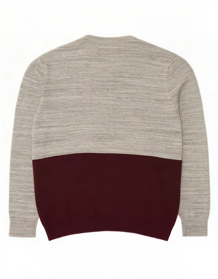 Pulover pentru bărbați DC cu gâtul turnat, mare, albastru, color block, bumbac