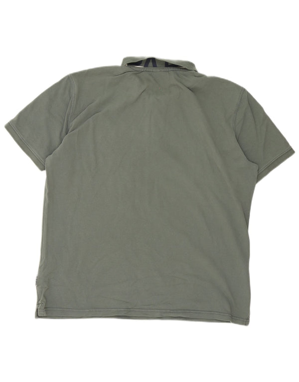 Tricou polo cu grafic Napapijri pentru bărbați, bumbac verde 2XL