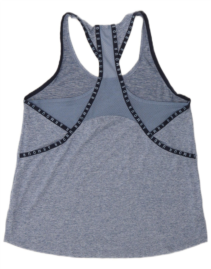 Under Armour Womens Graphic Vest Top UK 10 Small Blue Flecked