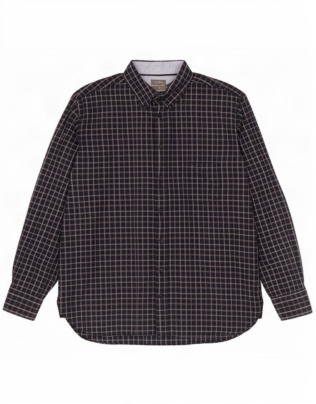 Cămașă pentru bărbați J. Crew 2XL, bumbac vichy albastru bleumarin